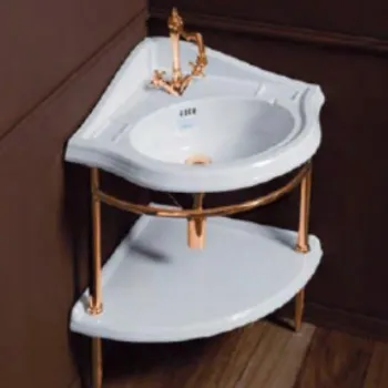 Консоль под раковину Simas Arcade 1011oro угловая золото