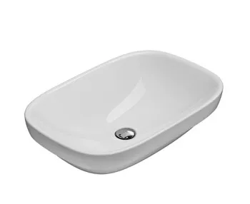 Раковина Globo Genesis для установки на столешницу или полувстраиваемая 60. GE042BI