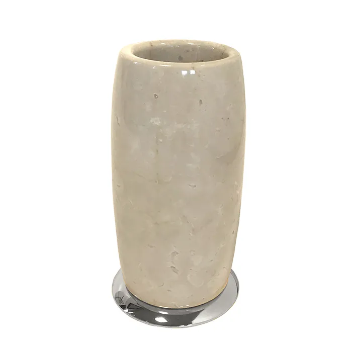 3SC Elegance Стакан настольный, цвет: мрамор botticino/хром EL03ABTSL