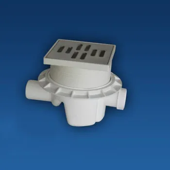 Трап для слива во внутр-х помещениях Sanit проп. спос-ть 58л/мин, с решеткой из нержав стали, боковой штуцер диам 40мм, отвод диам 50мм, 40.003.00..0000