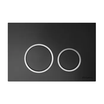 TECEspring Панель смыва с круглыми кнопками, черный матовый/хром глянц (НЕ произв - см арт 9940104)