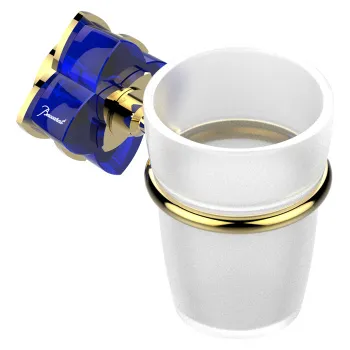 Стакан THG Petale De Cristal Bleu U6B-F01-536 полированное золото