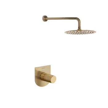 Смеситель для душа Ramonsoler Tzar встраиваемый с тропическим душем золото K3418012OC