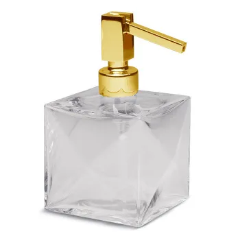 Дозатор настольный Bertocci Grimilde, прозрачный хрусталь/золото матовое 11990485050