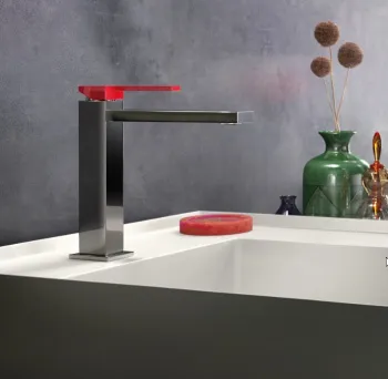 Накладная ручка на смеситель для раковины и биде Gattoni Color Cube, красный 8598/85RO