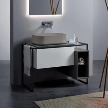 Тумба под раковину напольная Simas Frame FM1 сер. ясень 105x72 см серый