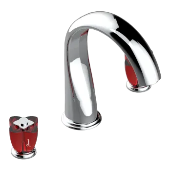 Смеситель на борт ванны THG Petale De Cristal Rouge U6C-A02-25SG хром
