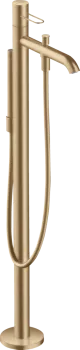 Axor Uno Смеситель для ванны, напольный, с ручным душем, цвет: шлифованная бронза 38442140