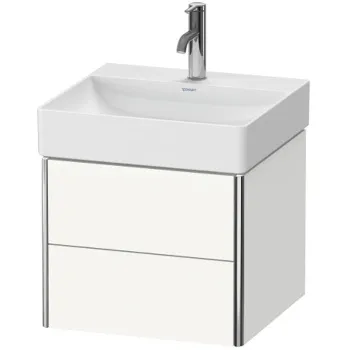 Duravit XSquare Тумба подвесная под раковину # 235350, 2 ящика, 397x484x460мм, цвет White High Gloss