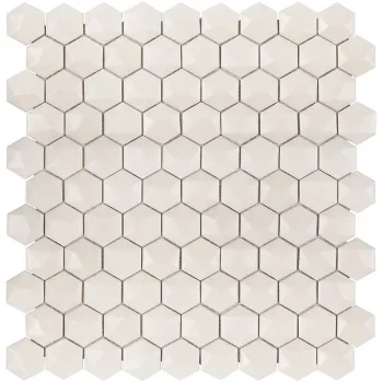 Мозаика на сетке Vidrepur Hexagon Hex Matt Honey № 904d м2