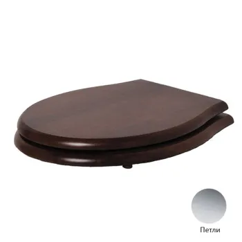 Сиденье для унитаза дерево, шарниры хром Azzurra Giunone-jubilaeum микролифт, 1800NM/F noce/cr