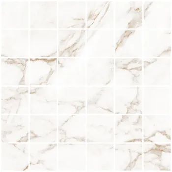 Керамогранит Living Ceramics Blanc Statuario Gold Mosaic 55 Soft 30x30 см LV10638