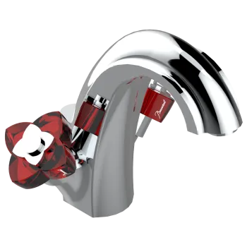 Смеситель для раковины THG Petale De Cristal Rouge U6C-A02-2155 хром