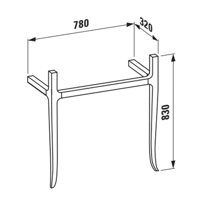 Laufen New Classic Консоль деревянная под раковину 780х320х820 мм, цвет орех (для раковины 813855)