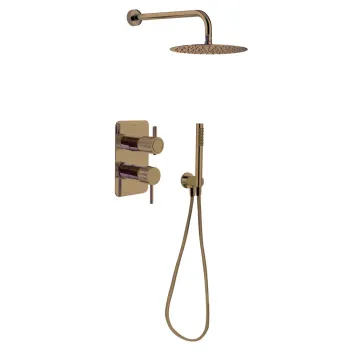 Смеситель для душа Ramonsoler Odisea встраиваемый на 2 выхода с тропическим и ручным душем joya медь K5915121CUC