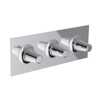 Смеситель термостатический горизонтальный встраиваемый для душа Cisal Vita 2-х функциональный (без встраиваемой части ZA01R200), хром VI01R20021