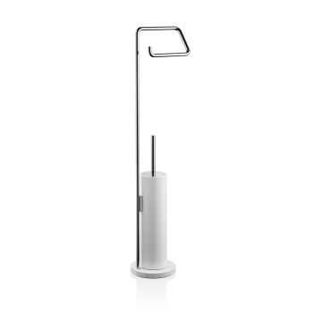 Напольная стойка Decor Walther Stone SBK 75.5см с ершиком и бумагодержателем, белый/хром 973554