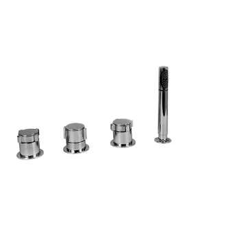 Смеситель на борт ванны Stella Aster на 4 отверстия 3256TR2/308, без излива, хром AT 02307 CR00