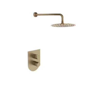 Смеситель для душа Ramonsoler Tzar встраиваемый термостатический с тропическим душем золото K3424012OC