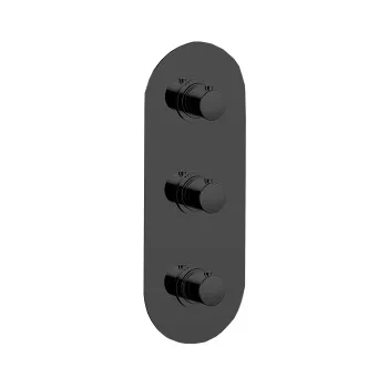 Cмеситель для душа Cisal Slim термостат, 2 положения, черный мат SM01V20040