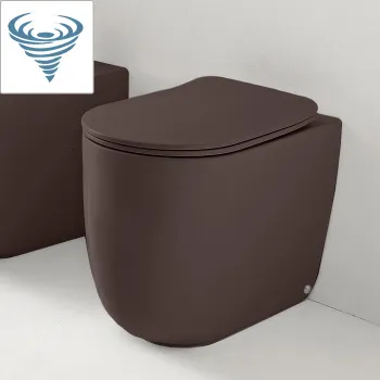 Унитаз напольный Kerasan Nolita 531975 смыв Tornado, с креплениями WB5N, Бургундский матовый