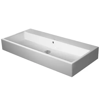 Duravit Vero Air Раковина 100cm,  с переливом, с площадкой, без отв. под смеситель,  на столешницу, Цвет белый