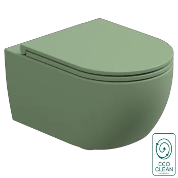 Чаша подвесного унитаза GSG Ceramic Design Like White/Salvia Matt LKWCSOECBI000/031