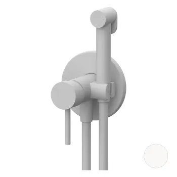 Смеситель с гигиеническим душем Remer X-style белый матовый X65WBO