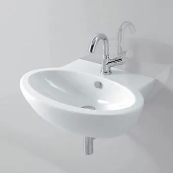 Раковина подвесная Azzurra Comoda 1 отв. под смеситель 65х50см, белый CMLS06550T0MBI/(COM 65/S bi)*1