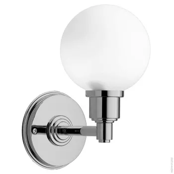 Светильник настенный Devon&Devon Dover с плафоном круглым матовое стекло основания хром 1DEDOVERCR