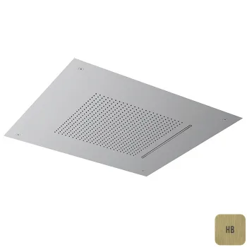 Встраиваемый верхний душ Almar 49,8х49,8, 2 типа струи, латунь брашированная pvd E044280.HB