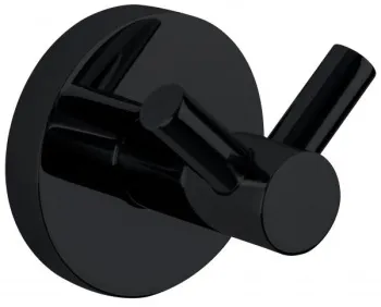 Крючок для ванной Nofer двойной NIZA черный 16852.N