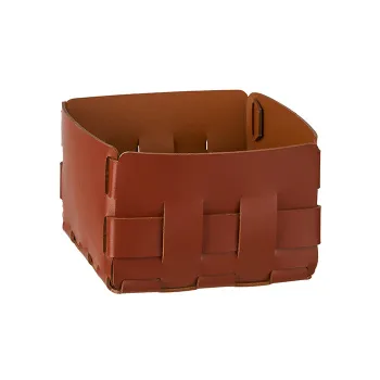 Корзинка ADJ Mini Bottega 19x19xH13, бордо/коньяк 1019.30/09