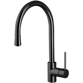 Смесители для кухни Cisal Kitchen однорычажный, на 1 отверстие для кухни,с поворотным изливом 175 мм, черный LL00157040