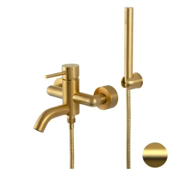 Смеситель для ванны Remer X-style   золото брашированное X02BG