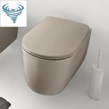 Унитаз подвесной Kerasan Nolita 531581 смыв Tornado, с креплениями WB9N, Nocciola mat