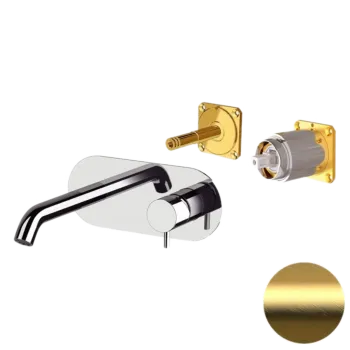 Смеситель для раковины Daniel Tokyo TK632KBDP золото брашированное