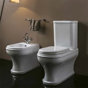 Сиденье для унитаза Azzurra Charme, белый/шарниры бронза CHA1800/F bi/br