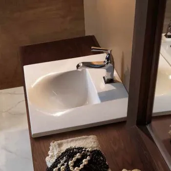 Раковина встраиваемая Kerasan Bentley 55х47хh2, с 1отв под смеситель, белый, 4 стороны глазированы, НЕ производится! 394201*1