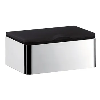 Контейнер для влажной туалетной бумаги Emco System2 пластиковая вставка, черный/хром 3539 001 01