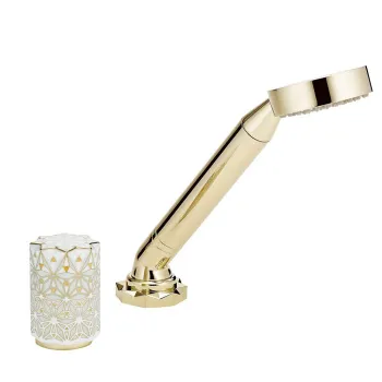 Смеситель на борт ванны THG Nihal Porcelaine Ivoire U2N-F30-6532/60A soft gold