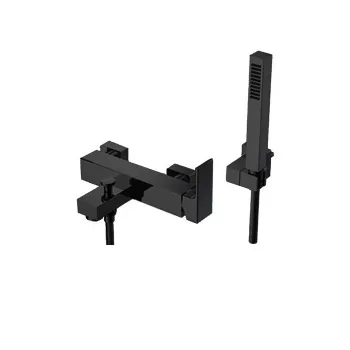 Смеситель для ванны/душа встраиваемый с ручной лейкой Gattoni Kubik, nero opaco 2500/25NO