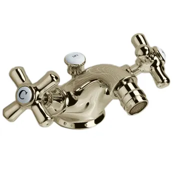 Смеситель для биде Devon&Devon City на 1 отв. с донным клапаном светлое золото UTCI120