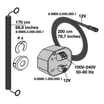 Laufen Pro Монтажный блок управлкния для бесконтактной  панели AW3/AW4 8.9566.3 / 4