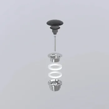 Донный клапан для раковины Cielo PIL01- NQ черный/хром