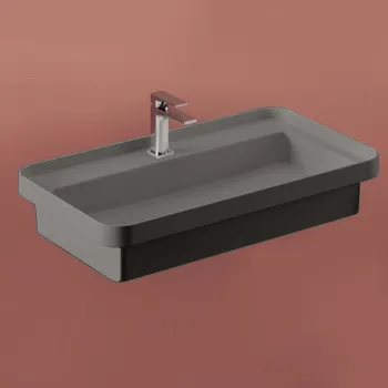 Раковина Artceram Fuori Scala 80х45, без отв., встраиваемая, без перелива, grigio oliva TFL035 15 00 *1