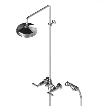 Душевой комплект Stella Italica Leve 3284/33-220: смеситель, штанга+ручной+верхний душ 220 хром IL 02512 CR00