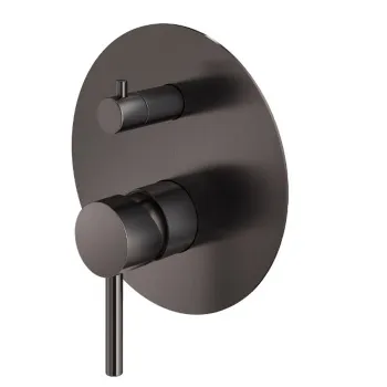 Смеситель для душа Plumberia Selection Ixo 2-3 вых.с мех. девиатор, использ.с Box INT9036, накл.d.170mm нерж.сталь, черн.мат., XO1901NO