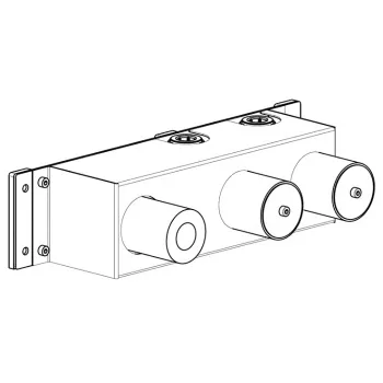 Встраиваемая часть для двухвентильного настенного смесителя для раковины Carimali W2501