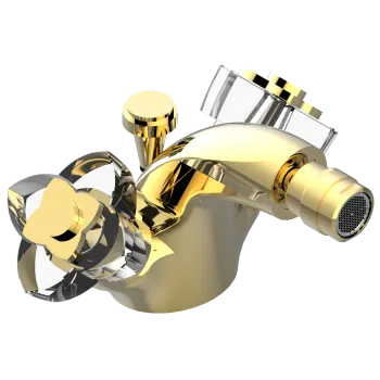 Смеситель для биде THG Petale De Cristal Clair U6A-F01-3202 полированное золото